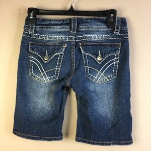 6/$25 Denim Wide Stitch Bermuda Jean Shorts